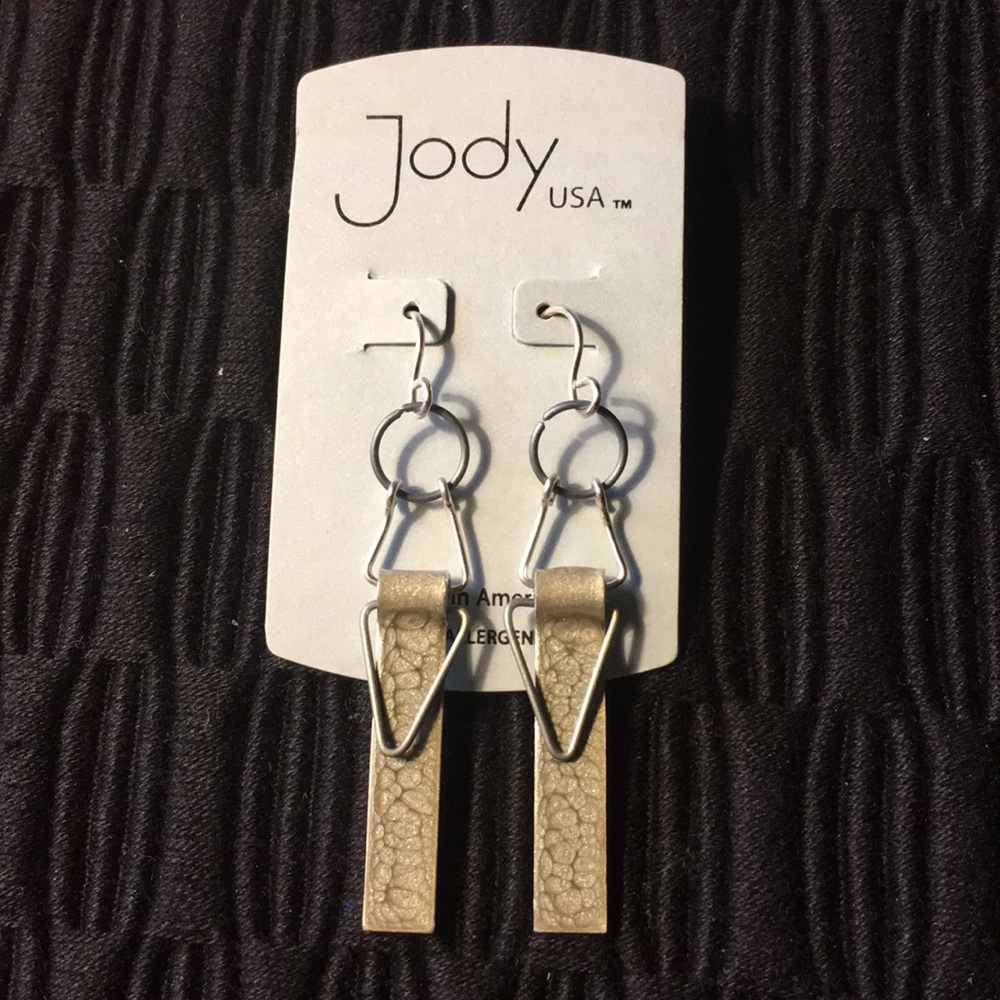 Sterling Silver Earrings with Rectangle Bars